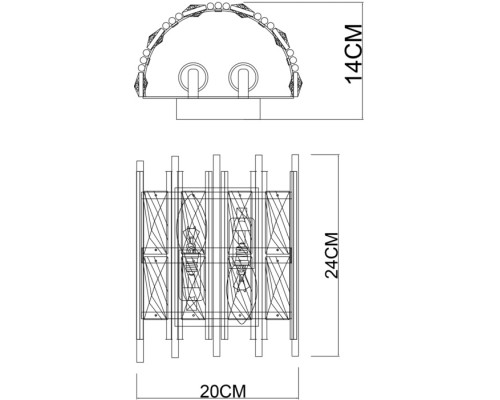 Настенный светильник Alruba A1043AP-2BK Arte Lamp