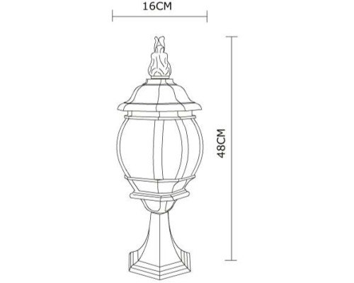 Наземный фонарь Atlanta A1044FN-1BG Arte Lamp
