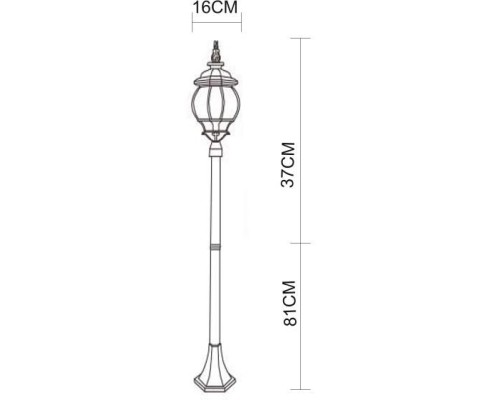 Наземный фонарь Atlanta A1046PA-1BN Arte Lamp
