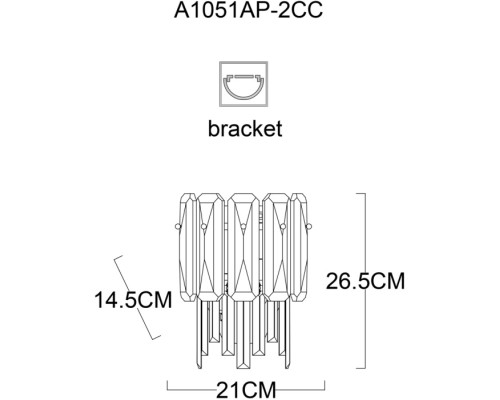 Бра Nicoletta A1051AP-2CC Arte Lamp