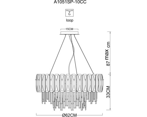 Подвесная люстра Nicoletta A1051SP-10CC Arte Lamp