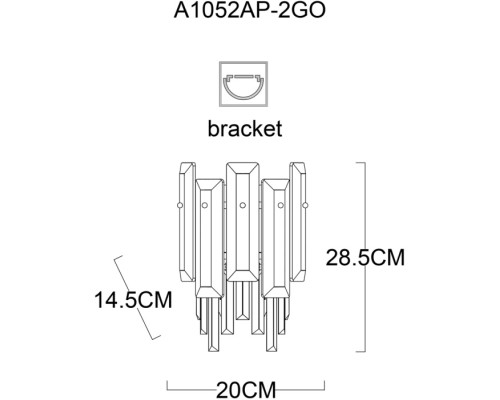 Бра Nicoletta A1052AP-2GO Arte Lamp