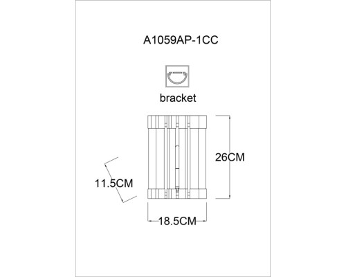 Настенный светильник Caravaggio A1059AP-1CC Arte Lamp