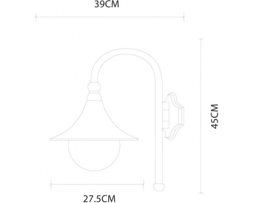 Настенный фонарь уличный Malaga A1082AL-1BG Arte Lamp