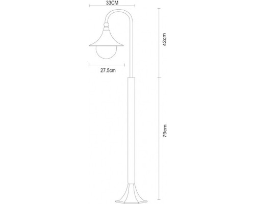 Наземный фонарь Malaga A1086PA-1BG Arte Lamp