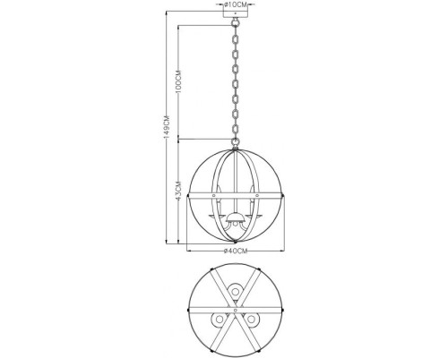 Подвесная люстра Babbu A1087SP-3CC Arte Lamp
