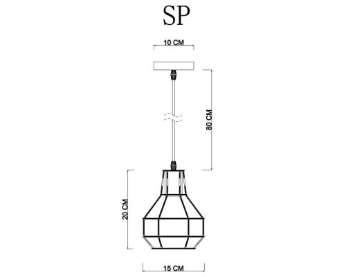 Подвесной светильник Spider A1109SP-1BK Arte Lamp