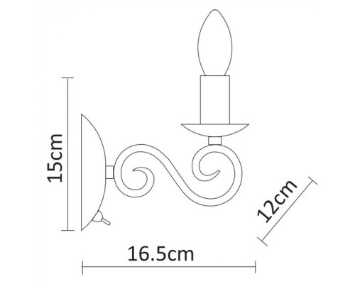 Бра Isabel A1129AP-1WH Arte Lamp