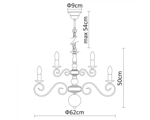 Подвесная люстра Isabel A1129LM-12AB Arte Lamp