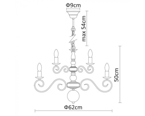 Подвесная люстра Isabel A1129LM-12WH Arte Lamp