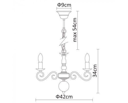 Подвесная люстра Isabel A1129LM-5WH Arte Lamp