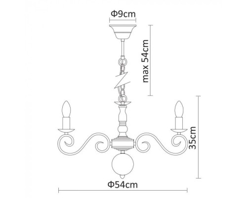 Подвесная люстра Isabel A1129LM-7AB Arte Lamp