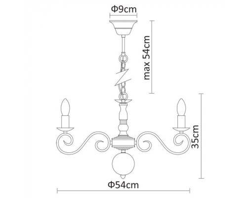 Подвесная люстра Isabel A1129LM-7WH Arte Lamp