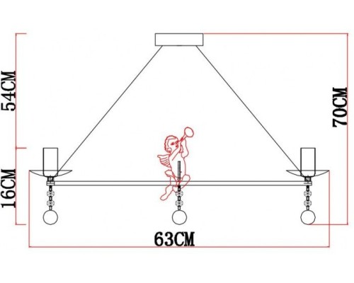 Подвесная люстра Amur A1133SP-6WG Arte Lamp