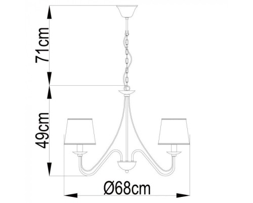 Подвесная люстра Aurora A1150LM-5CC Arte Lamp