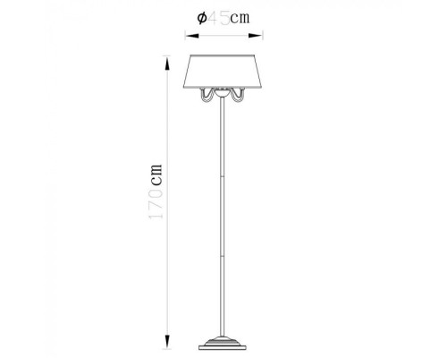 Торшер Aurora A1150PN-3CC Arte Lamp