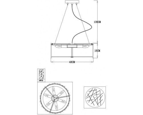 Подвесная люстра Galatea A1222SP-6CC Arte Lamp