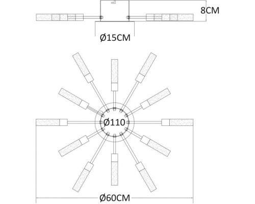 Потолочная люстра Maple A1276PL-12GO Arte Lamp