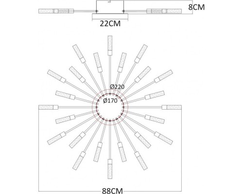 Потолочная люстра Maple A1276PL-24GO Arte Lamp