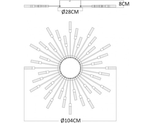 Потолочная люстра Maple A1276PL-36GO Arte Lamp