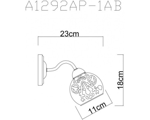 Бра Martina A1292AP-1AB Arte Lamp