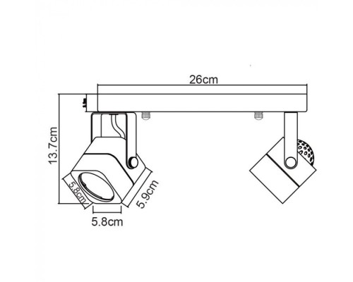 Спот Lente A1314PL-2BK Arte Lamp