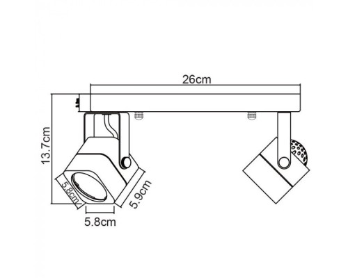 Спот Lente A1314PL-2WH Arte Lamp