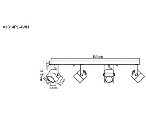 Спот Lente A1314PL-4WH Arte Lamp