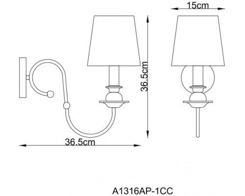 Бра Molly A1316AP-1CC Arte Lamp