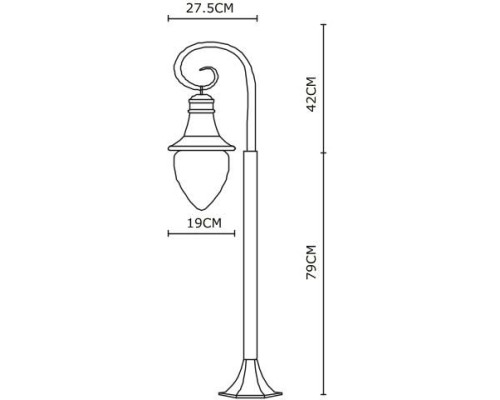 Наземный фонарь Vienna A1317PA-1BN Arte Lamp