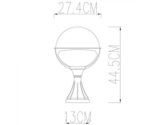 Наземный фонарь Monaco A1494FN-1BK Arte Lamp