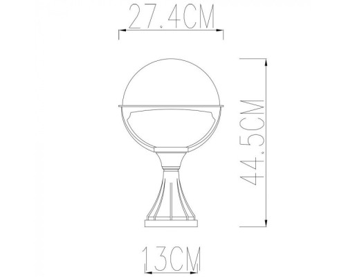 Наземный фонарь Monaco A1494FN-1WG Arte Lamp