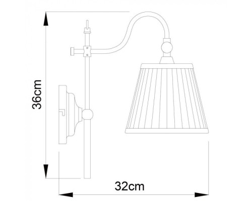 Бра Seville A1509AP-1PB Arte Lamp
