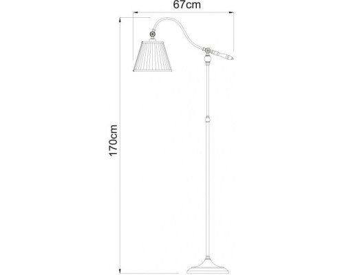 Торшер Seville A1509PN-1PB Arte Lamp