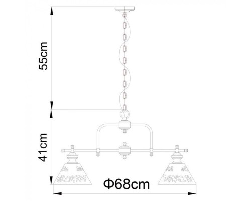 Подвесная люстра Kensington A1511LM-3PB Arte Lamp