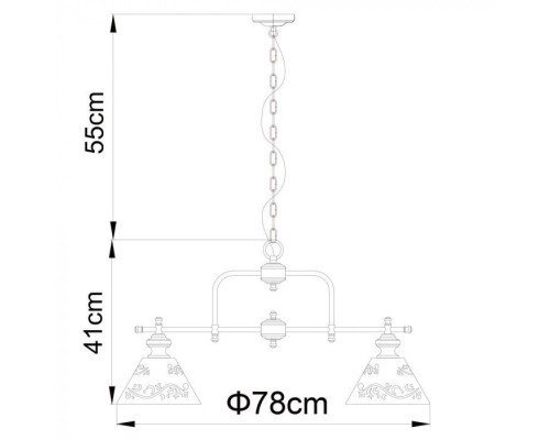 Подвесная люстра Kensington A1511LM-5PB Arte Lamp