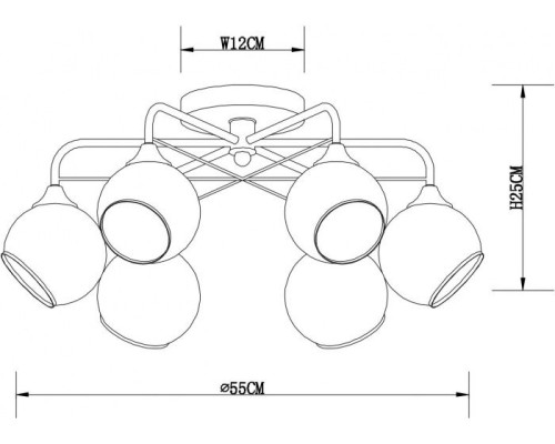 Потолочная люстра Miram A1521PL-6WH Arte Lamp