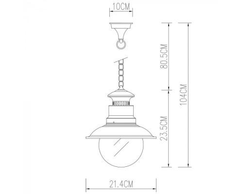 Уличный подвесной светильник Amsterdam A1523SO-1WG Arte Lamp