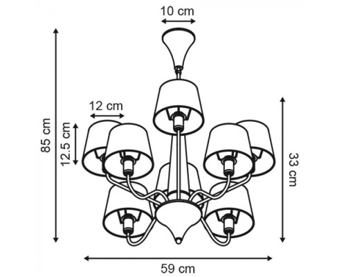 Подвесная люстра Gracia A1528LM-5WH Arte Lamp