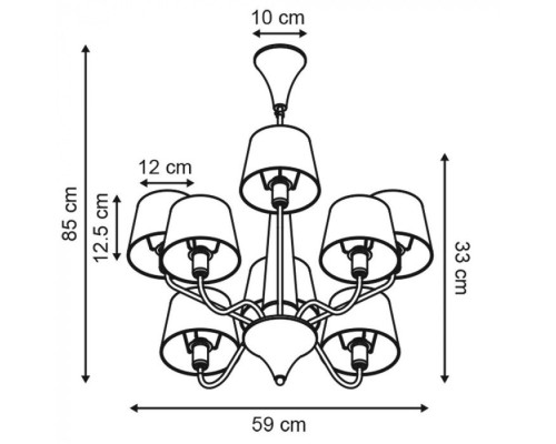 Подвесная люстра Gracia A1528LM-8WH Arte Lamp
