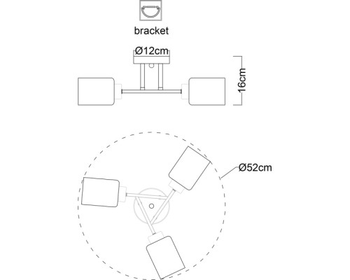 Потолочная люстра Chicago A1547PL-3BK Arte Lamp
