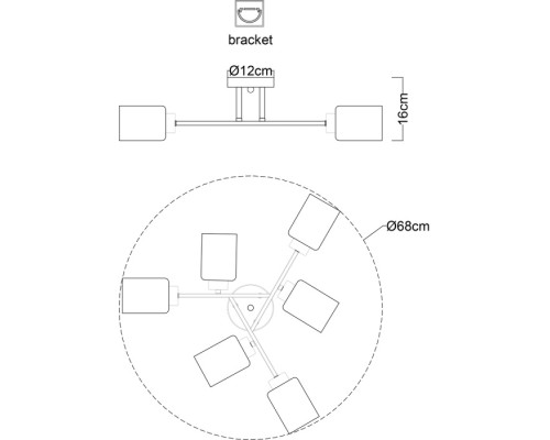 Потолочная люстра Chicago A1547PL-6BK Arte Lamp