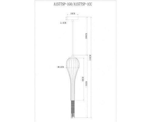 Подвесной светильник Waterfall A1577SP-1GO Arte Lamp