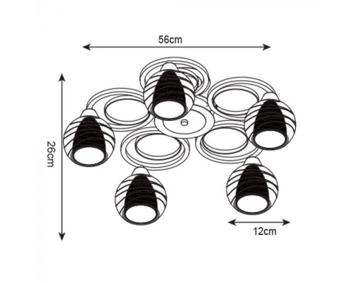 Потолочная люстра Ginevra A1604PL-5BK Arte Lamp