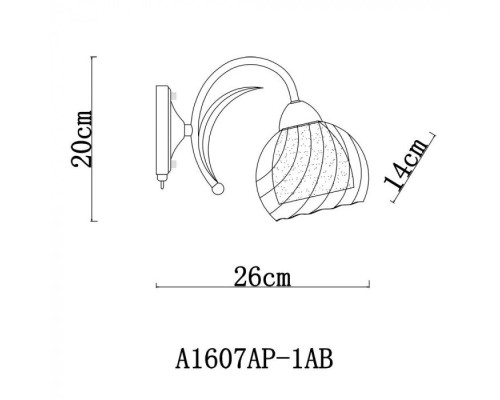 Бра Dolcemente A1607AP-1AB Arte Lamp