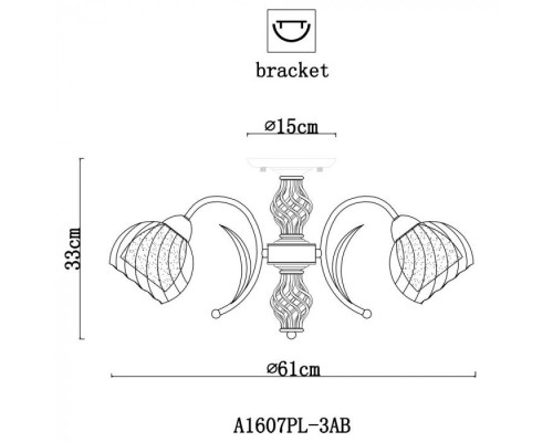 Потолочная люстра Dolcemente A1607PL-3AB Arte Lamp