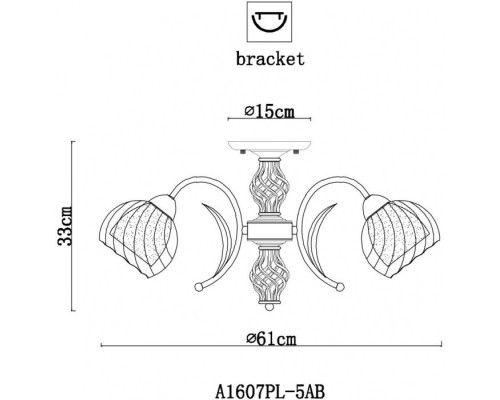 Потолочная люстра Dolcemente A1607PL-5AB Arte Lamp