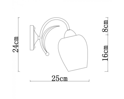 Бра Dina A1608AP-1CC Arte Lamp
