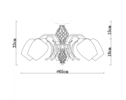 Потолочная люстра Dina A1608PL-5CC Arte Lamp