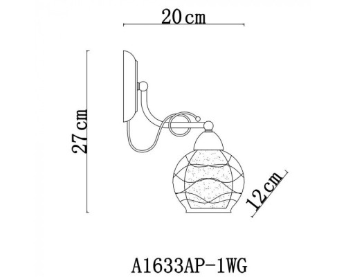 Бра Intreccio A1633AP-1WG Arte Lamp